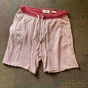 red sweat shorts. pull and bear size 30